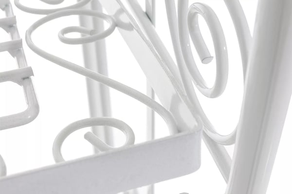Ciara metallihylly, 5 taso, valkoinen, 173x74.5x34.5 cm