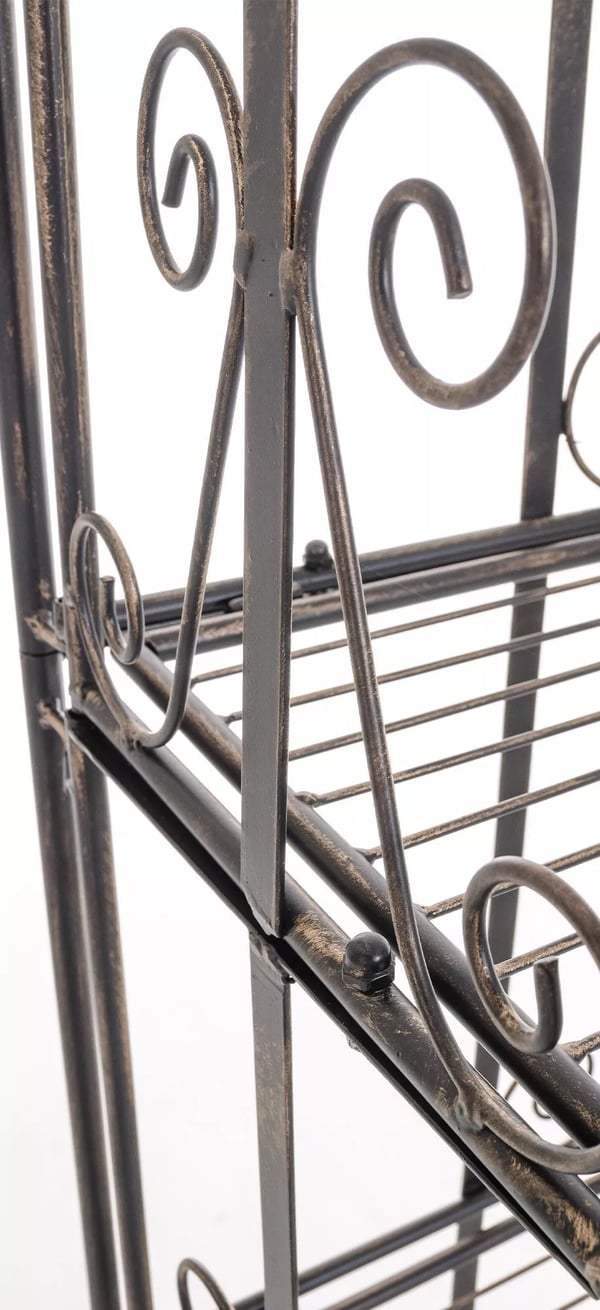 Ciara Bronze Metal Foldbar 5-lags Fritstående Hyldereol, Indendørs/Udendørs, 173cm H x 74.5cm B