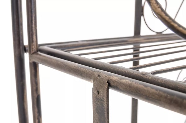 Ciara Bronze Metal Foldbar 5-lags Fritstående Hyldereol, Indendørs/Udendørs, 173cm H x 74.5cm B
