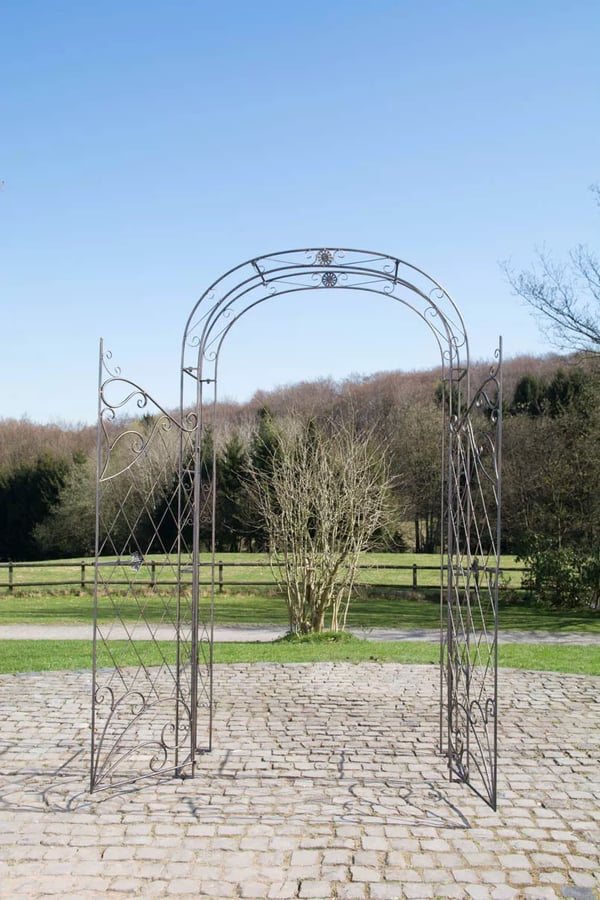 Melissa Rosenbue med Låge - Håndlavet Jern Klatreplantestøtte, Bronze Finish, 220cm