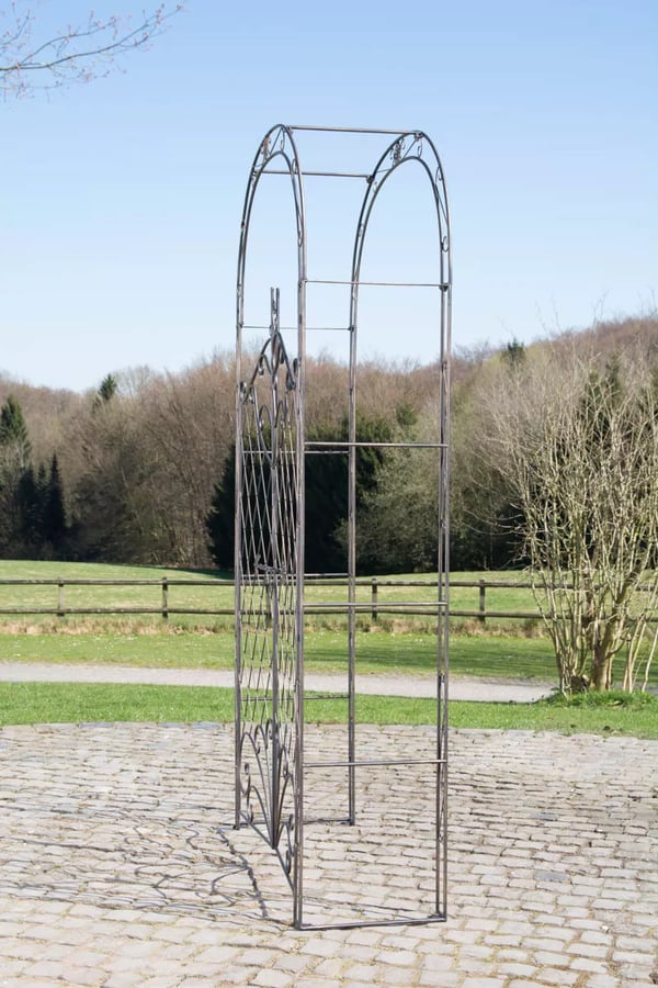Melissa Rosenbue med Låge - Håndlavet Jern Klatreplantestøtte, Bronze Finish, 220cm
