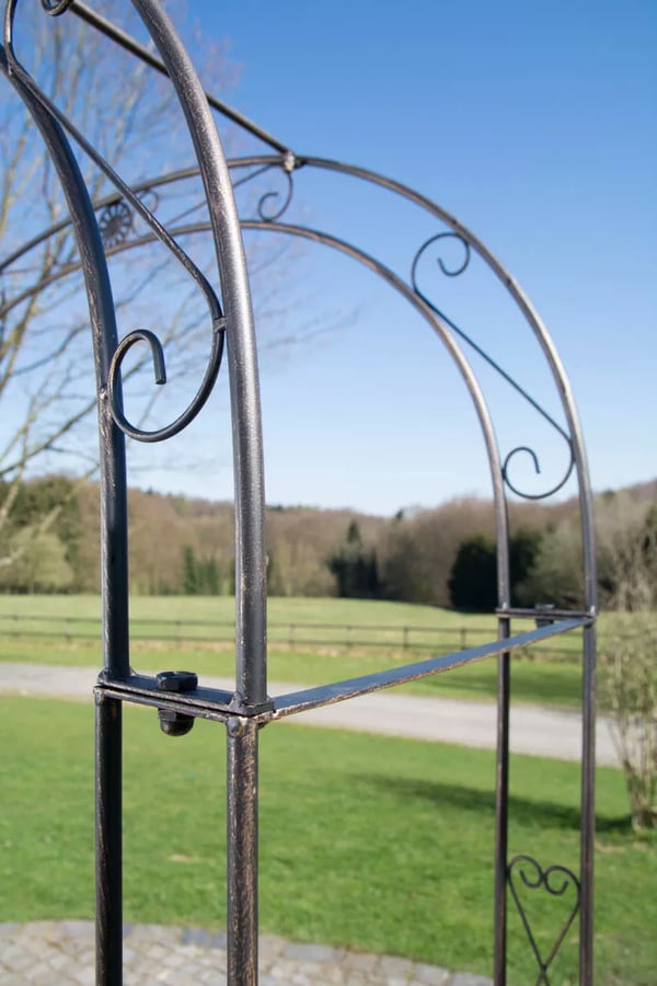 Melissa Rosenbue med Låge - Håndlavet Jern Klatreplantestøtte, Bronze Finish, 220cm