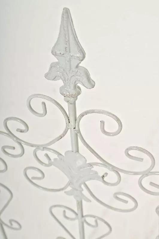 Antik hvid metal espalier til klatreplanter - 122 cm højde