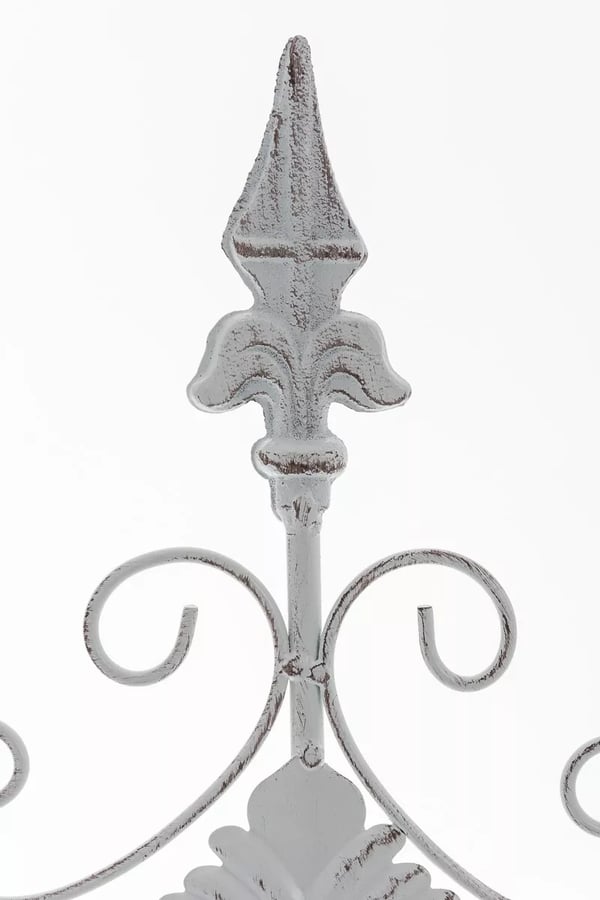 Antik hvid metal espalier til klatreplanter - 122 cm højde