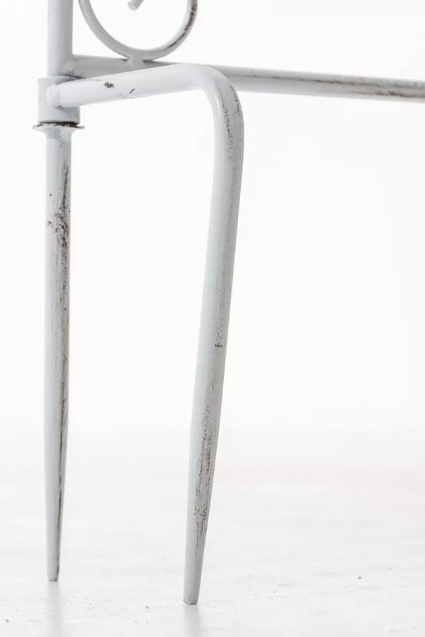 Antik hvid metal espalier til klatreplanter - 122 cm højde