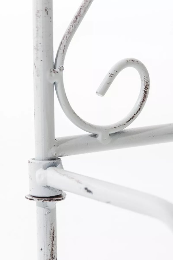 Antik hvid metal espalier til klatreplanter - 122 cm højde
