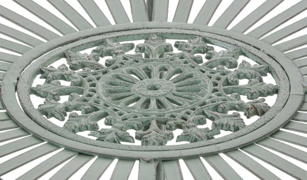Hari Antik Grønt Metal Have Bistro Bord - 70 cm Diameter