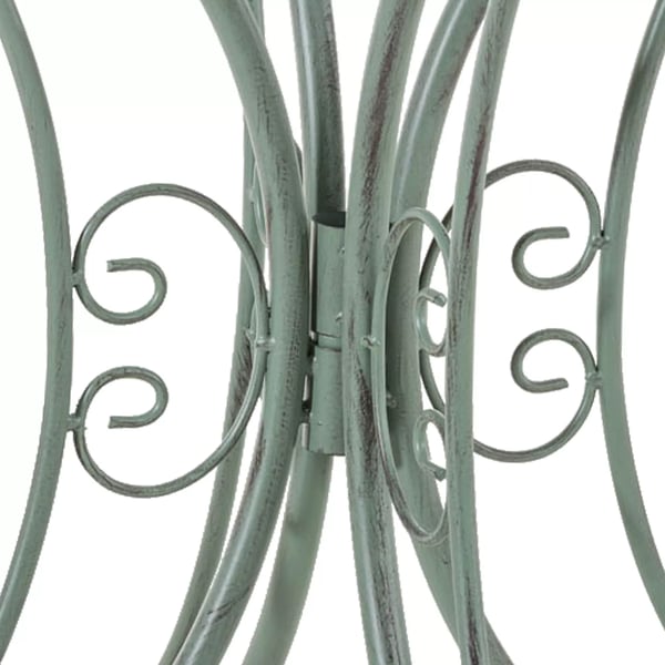 Hari Antik Grønt Metal Have Bistro Bord - 70 cm Diameter