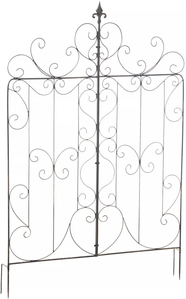 Mandevilla Klatrestativ - Bronze Metal Haveplantestøtte, Rustikt Design (2x99x133 cm)