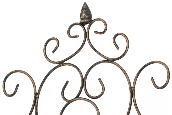 Sæt med 2 bronzemetal espalier Paula - Rustik landhusstil klatrehjælp, 85,5 x 170 cm