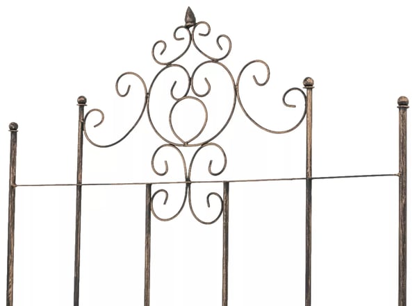 Sæt med 2 bronzemetal espalier Paula - Rustik landhusstil klatrehjælp, 85,5 x 170 cm
