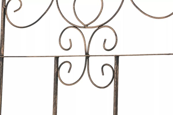 Sæt med 2 bronzemetal espalier Paula - Rustik landhusstil klatrehjælp, 85,5 x 170 cm