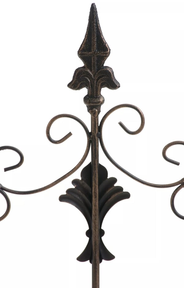 Burgus-ruusuteline metalli, pronssi, 2 kpl sarja, 122x35 cm