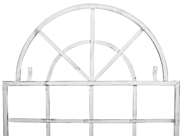 Sæt med 2 håndlavede metal Viva espaliergitre med antik hvid patina, 180 cm højde