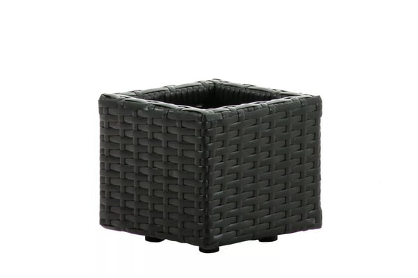 Laura S Polyrattan Planter, Svart - Väderbeständig för inomhus-/utomhusbruk