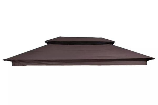 Brun polyester ersättningskapell för trädgårdsgunga - Vatten- och smutsavvisande - 258x172x237 cm