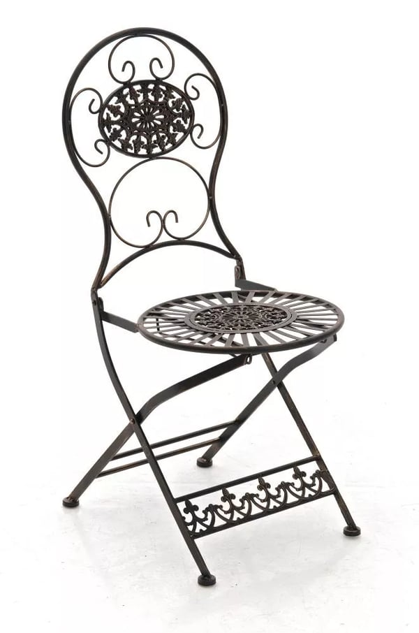 Mani Klapstol - Bronze Metal, Håndlavet Nostalgisk Design til Have/Terrasse Mani Klapstol - Bronze Metal, Håndlavet Nostalgisk Design til Have/Terrasse
