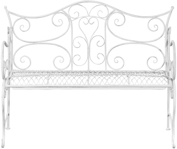 Tara Puutarhapenkki, antiikinvalkoinen metalli, 113x47x89cm