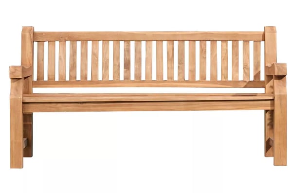 Jackson Teaktræ Havebænk med Armlæn, Fås i Flere Længder (120-220 cm)