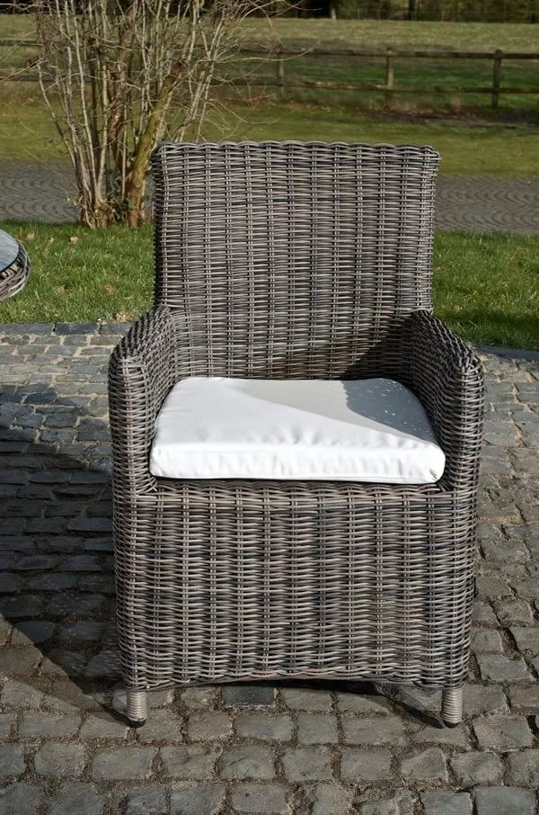Fontana/Sankt Marlo stol, Heather Grey plast med aluminiumsstativ