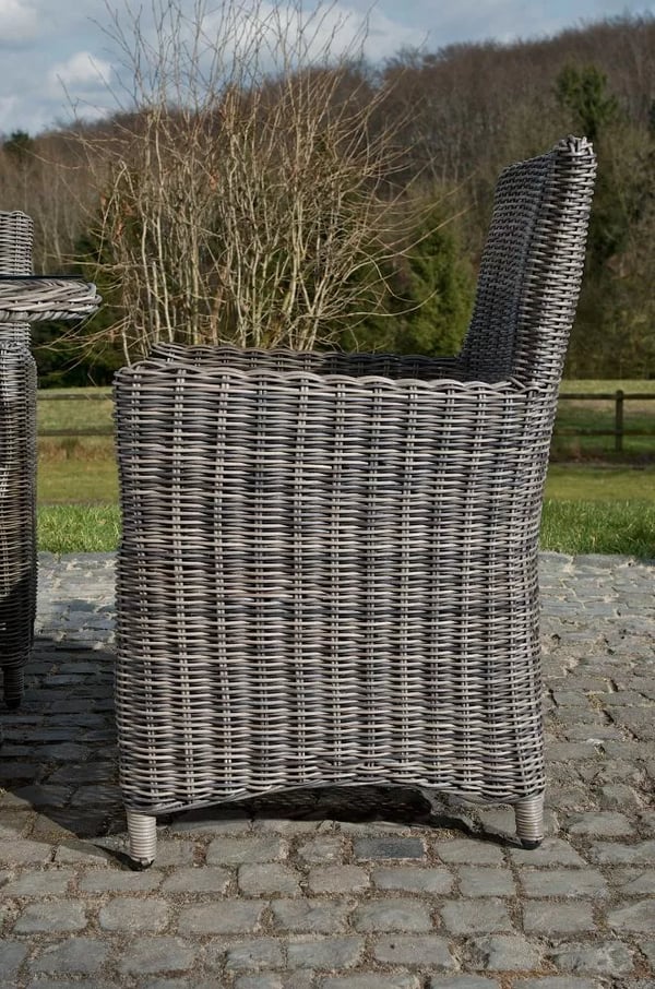 Fontana/Sankt Marlo stol, Heather Grey plast med aluminiumsstativ