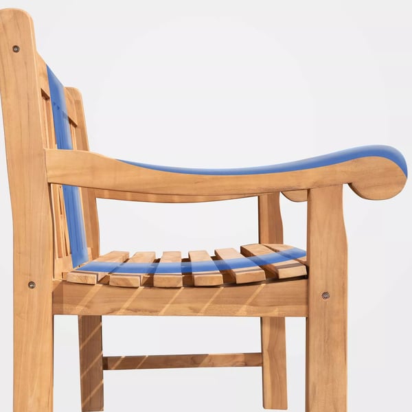 Florida Teak Havebænk - Massivt Træ, Tidløst Lameldesign, Fås i Forskellige Længder