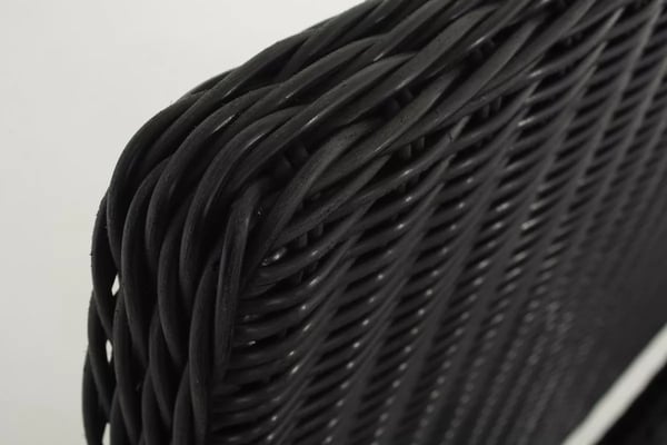Luksus Havehyndeboks XL - Sort Polyrattan med Aluminiumsstel, 586L Kapacitet