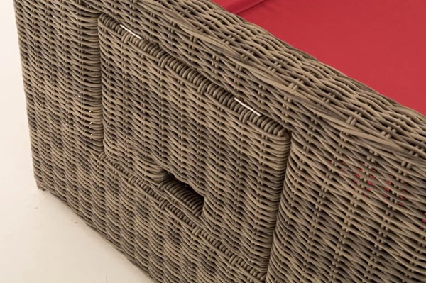 Ancona 2-sits utomhussoffa - Heather Grey, aluminiumram, polyrotting