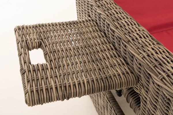 Ancona 2-sits utomhussoffa - Heather Grey, aluminiumram, polyrotting