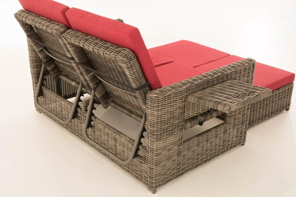 Ancona 2-sits utomhussoffa - Heather Grey, aluminiumram, polyrotting