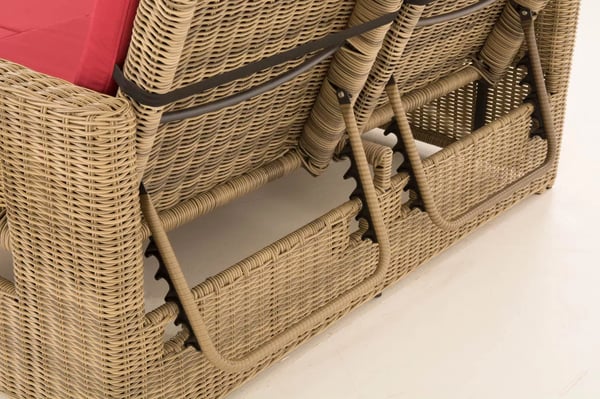 Ancona 2-personers udendørs sovesofa - Natura Poly Rattan & Aluminiumsstel