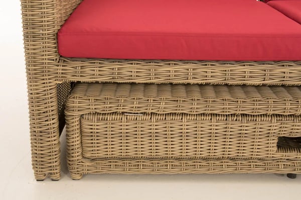Ancona 2-personers udendørs sovesofa - Natura Poly Rattan & Aluminiumsstel