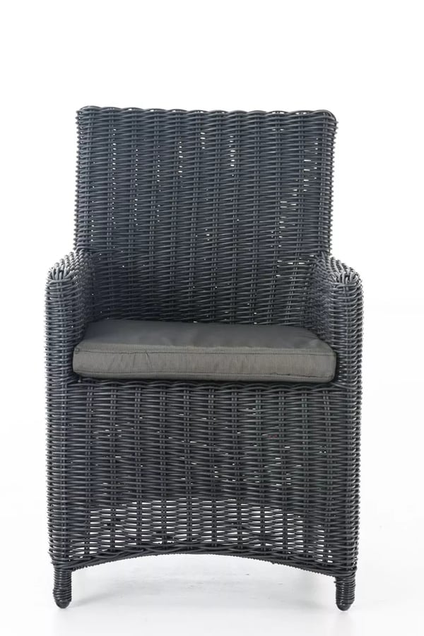 Fontana / Sankt Marlo Antracit Polyfletstol med Aluminiumsstel, Sort