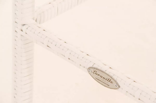 Mari Barstol - Hvid Plast med Aluminiumsstel, UV-resistent Rattan Look, Udendørs Brug