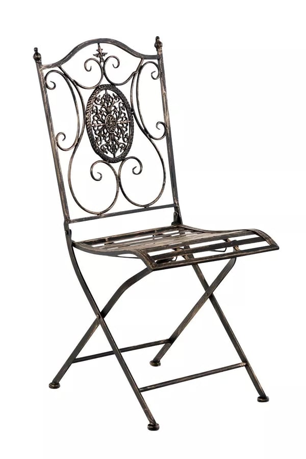 Aldeano Bronze Metal Siddegruppe med Bord - Antik Patina Havemøbler
