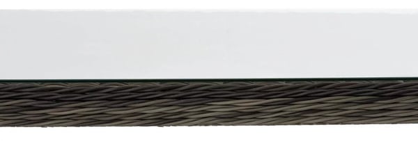 Alia baaripöytä polyrottinkia, alumiinirunko, harmaa, 84x84x110.5cm