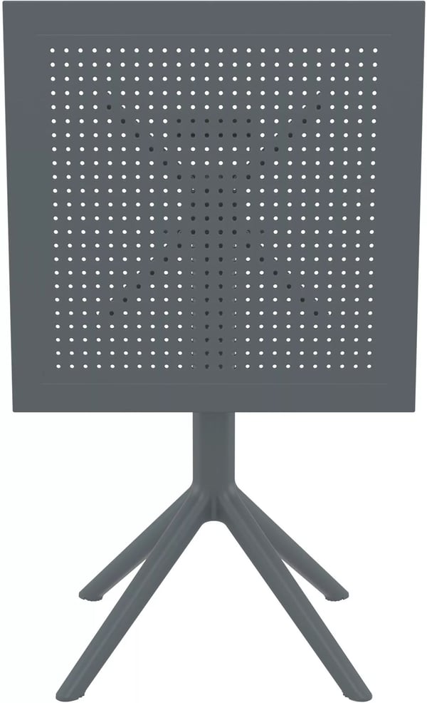 Sky Firkantet Klapbord - Mørkegrå Plast, Vejrbestandigt, 60x60cm