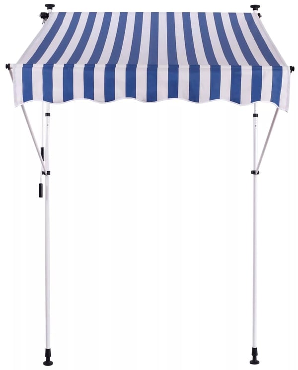 Westerly Parvekemarkiisi 350x120 cm - Valkoinen/Sininen Polyesteri, Terästanko