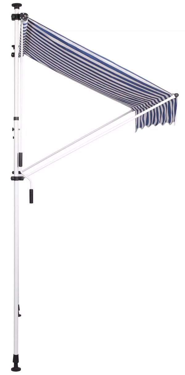 Westerly Parvekemarkiisi 350x120 cm - Valkoinen/Sininen Polyesteri, Terästanko
