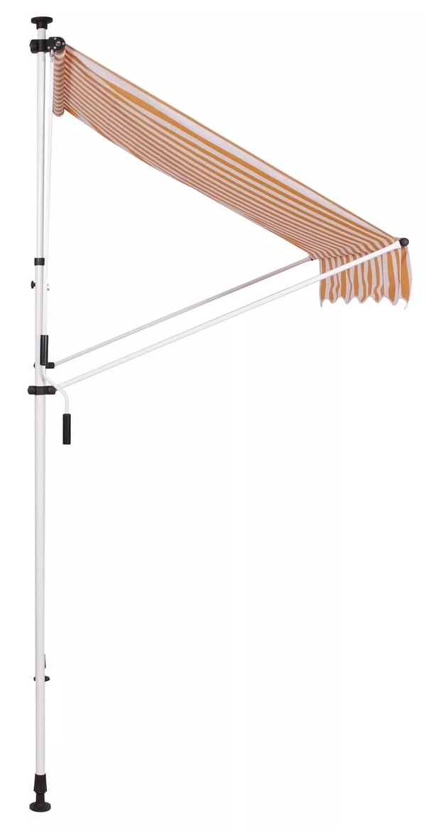 Westerly klämmarkis 350x120 cm, vit/gul polyesterväv med stålrörsram