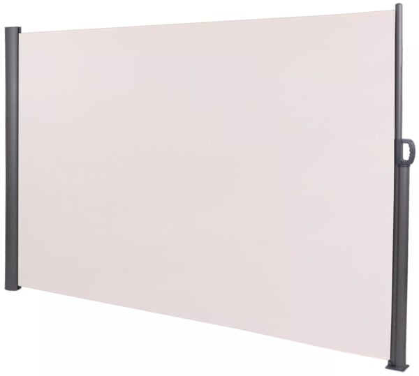CLP Lovington Infällbart Insynsskydd - Gräddfärgat tyg, Aluminiumram, 350x200 cm