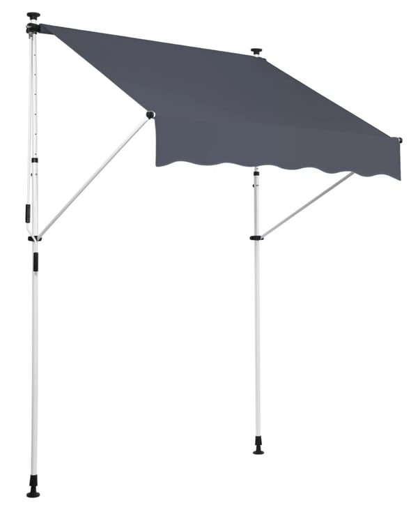 Westerly Markiisi 250x120 cm, Antrasiitti, Teräsputki-runko, Vesihylkivä, UV50+, polyesteri