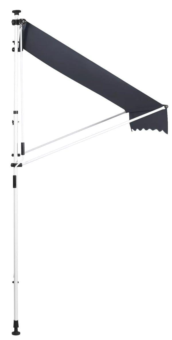 Westerly 250x120 cm Klemme Markise - Antracit Stof, Stålrørsramme, UV50+ Klassificeret