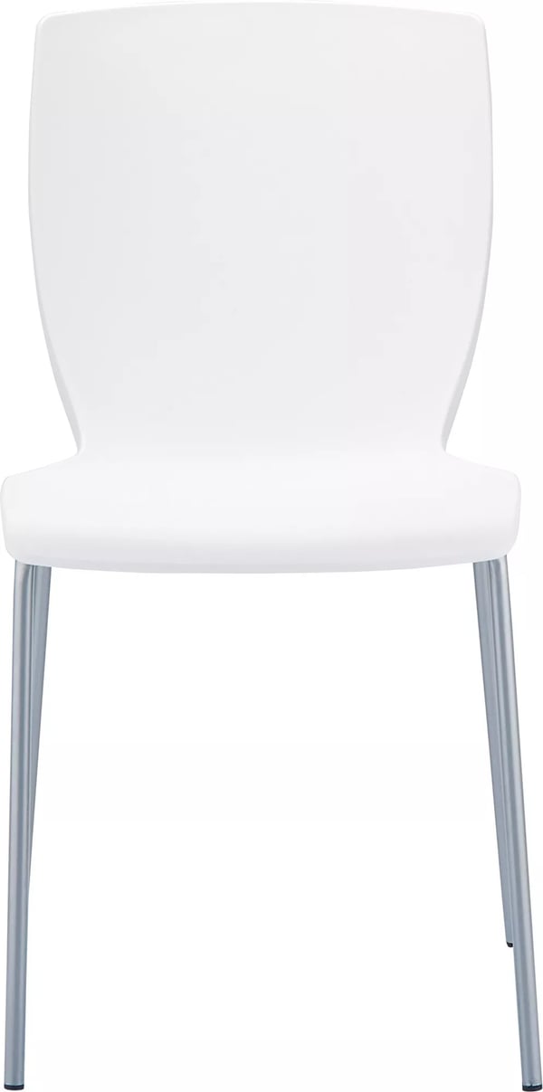 MIO pinottava tuoli, 2 kpl setti, muovi/alumiini, valkoinen