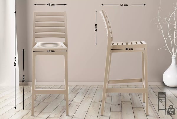 Set med 4 Ares Barstolar