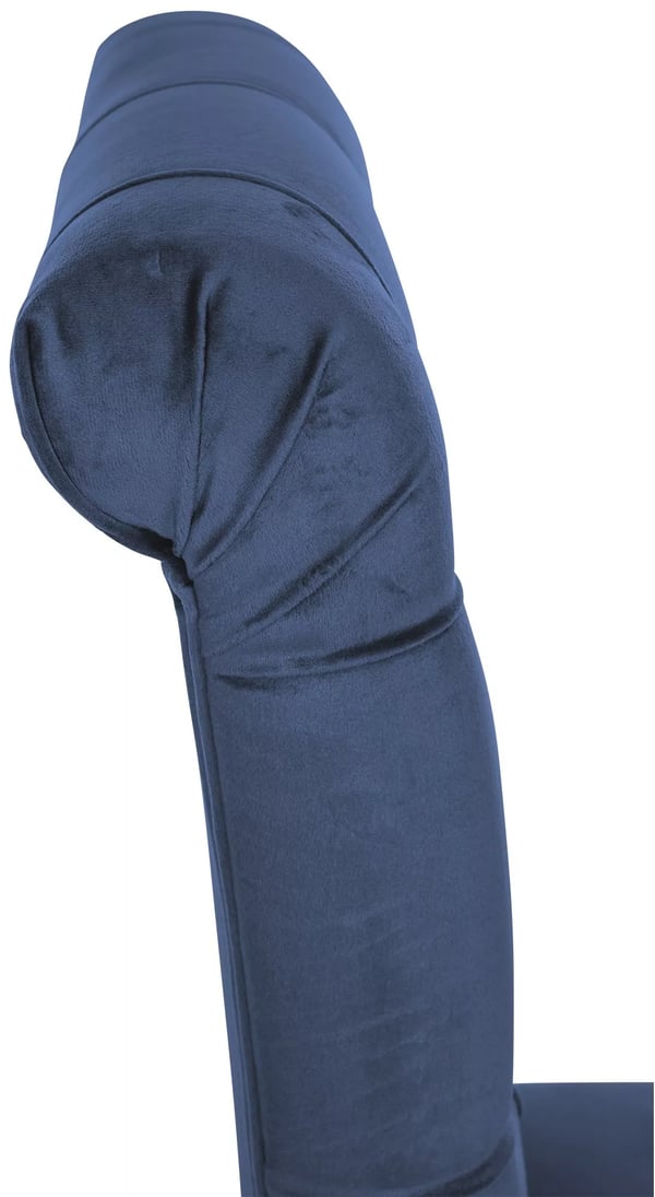Lisburn Blå Fløjl Spisestol med Træramme