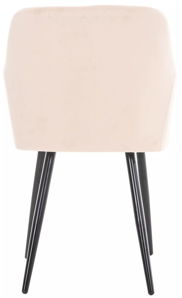 Shila ruokapöydän tuoli, beige sametti, metallirunko