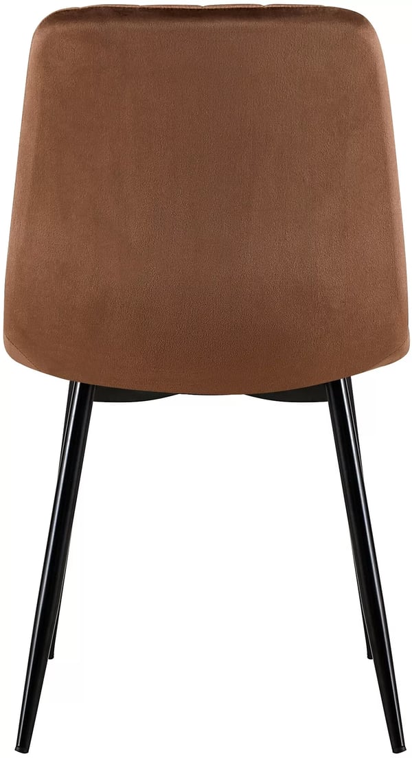 Dijon Brun Fløjl Spisestol med Metalramme, 150 kg Bæreevne, 45x53x88cm