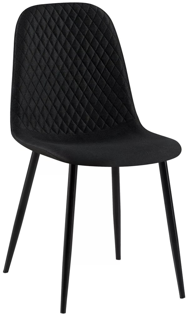 Giverny Svart Matstol i Metall med Bekvämt Ryggstöd, Modern och Elegant för Matsalar och Kök (54x44x88 cm)