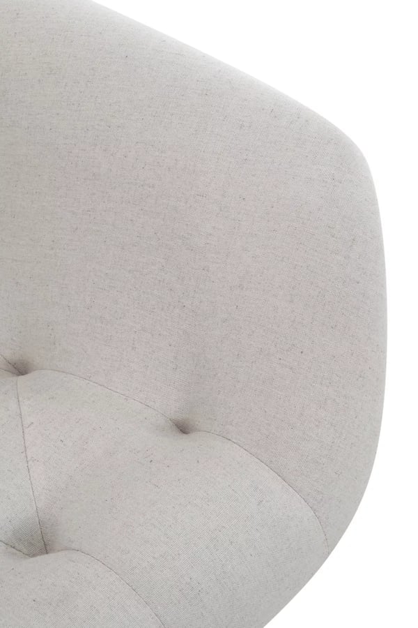 Langford Ruokatuoli Kangas Beige Metalli Jalusta